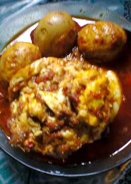 Semur telur mata sapi mix telur bulat