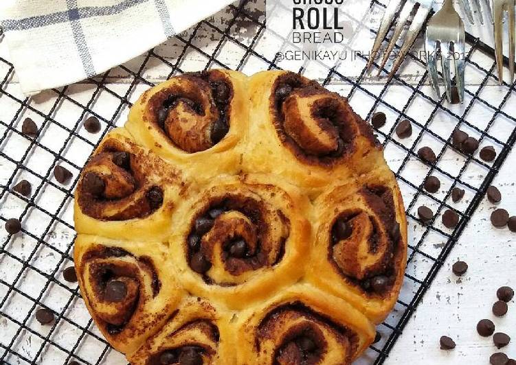 resep makanan CHOCO ROLL BREAD (tanpa telur)