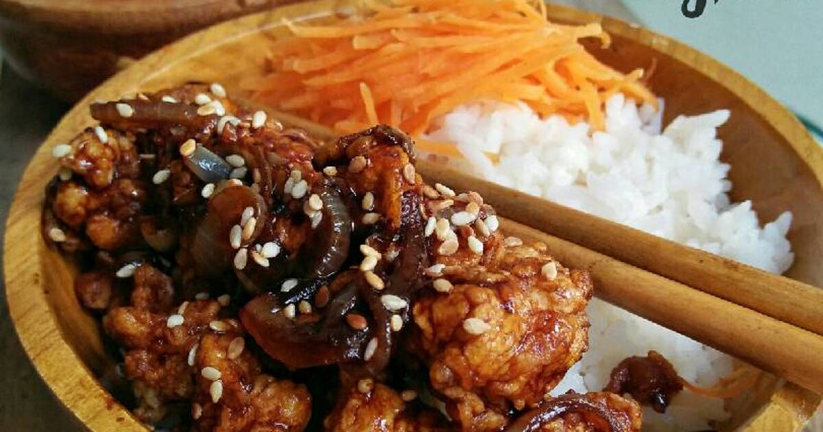 Resep Chicken Popcorn Teriyaki ala Dyah Prameswarie