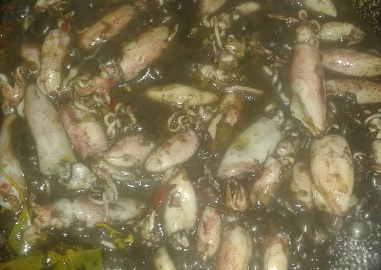 gambar untuk resep makanan Cumi kuah hitam pedas