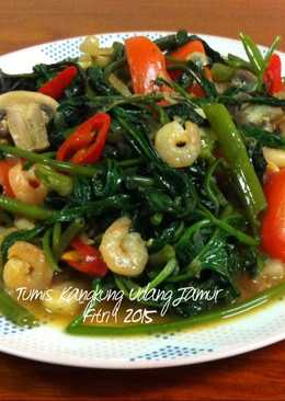 Tumis Kangkung Udang Jamur