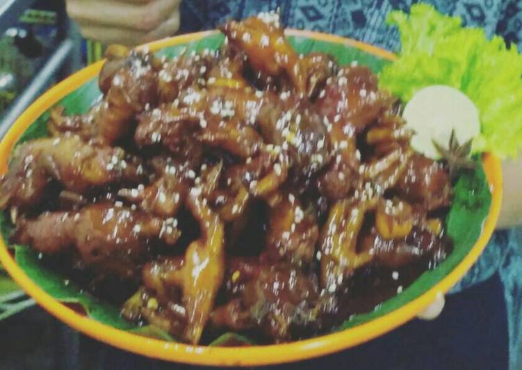 resep masakan Kepala ceker kecap pedas,