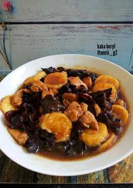 Tofu ayam jamur