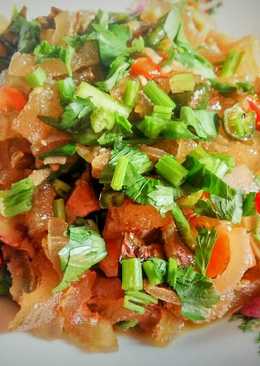Tumis kikil pedas simple