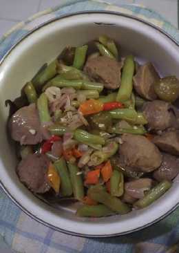 Tumis (Oseng) Buncis Bakso