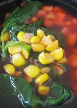 Bening bayam merah x jagung manis