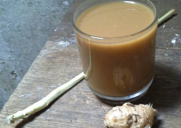 bahan dan cara membuat Wedang Jahe Susu/Bandrek susu????