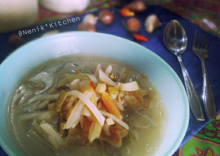 cara membuat Sayur Lodeh Rebung Kacang Panjang