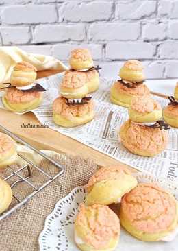 Strawberry Sable Choux (Kue Sus Kulit renyah)