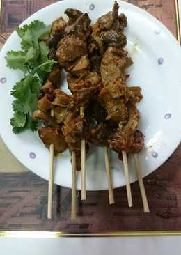 Sate hati ayam bumbu rujak