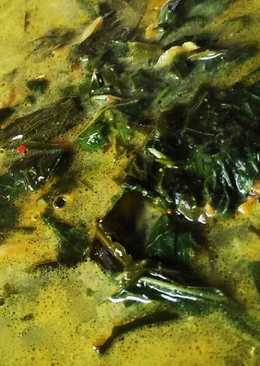 Gulai daun singkong dan teri..