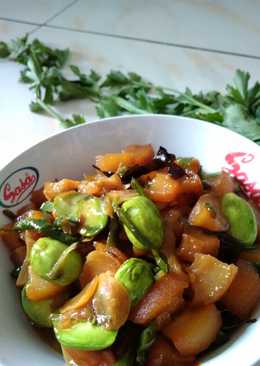 Kikil pete masak cabe ijo