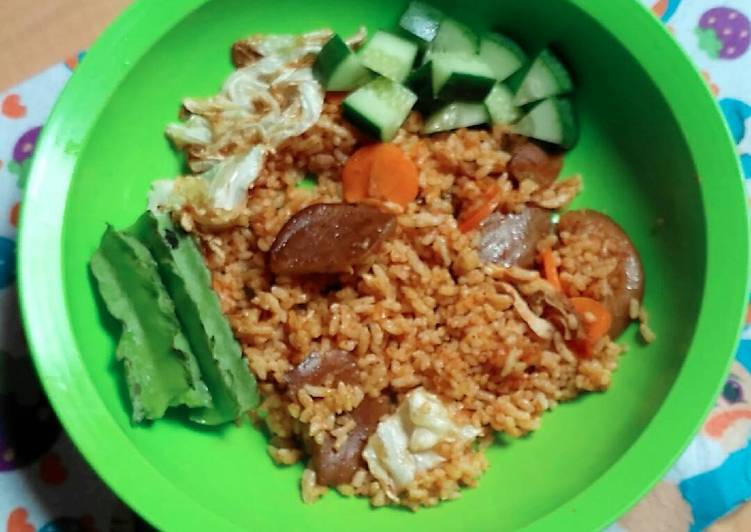 gambar untuk cara membuat Nasi goreng rendang jengkol