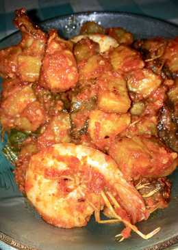 Sambel balado udang ati ampela