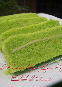 Bolu Kukus Hijau Lapis Keju, irit