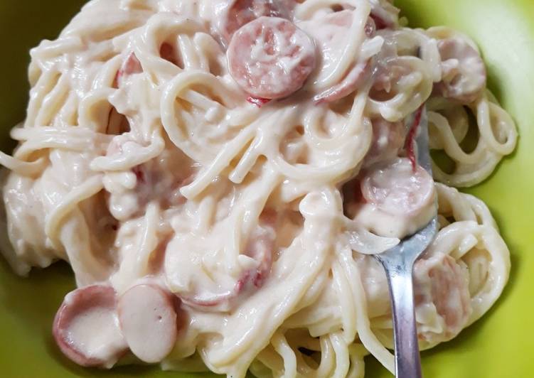 Spaghetti saus carbonara simpel