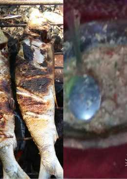 Ikan bandeng bakar sambal kacang
