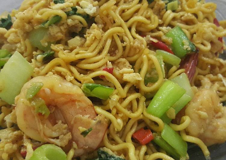 gambar untuk resep makanan Mie Goreng Udang Pedas