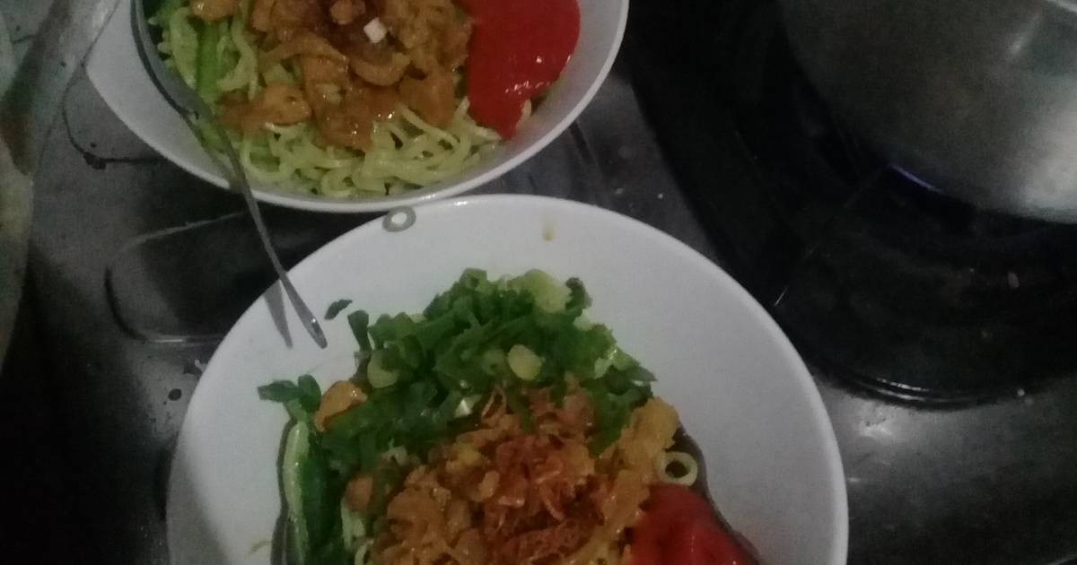 351 resep mie ayam hijau enak dan sederhana  Cookpad