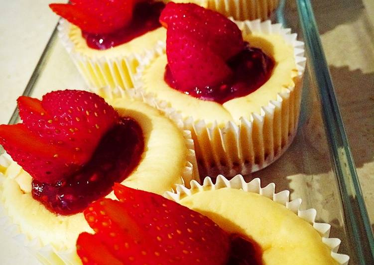 gambar untuk cara membuat Mini strawberry Cheese Cake