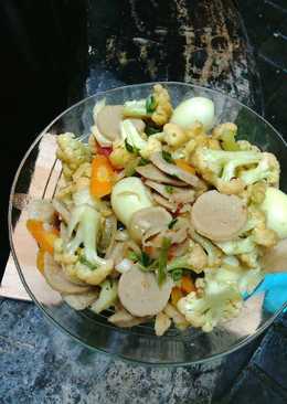 Oseng/cah kembang kol+bakso+puyuh