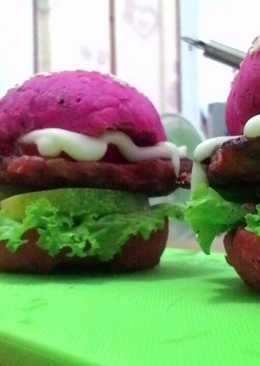 Dragon Fruit Fish Burger