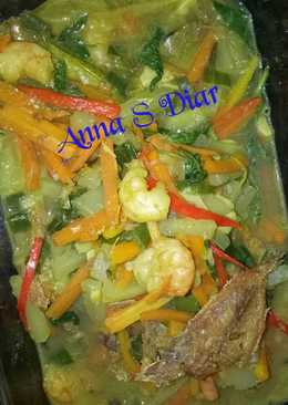 Acar Kuning Timun, Wortel+Kemangi Mix Ikan Selar & Udang