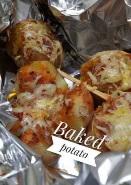 Baked potato / Kentang panggang (sarapan praktis)