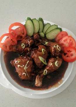 Ayam goreng mentega pedas manis