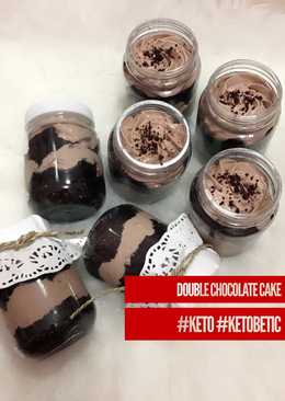 Double Chocolate Cake In a Jar Keto #ketobeticcake