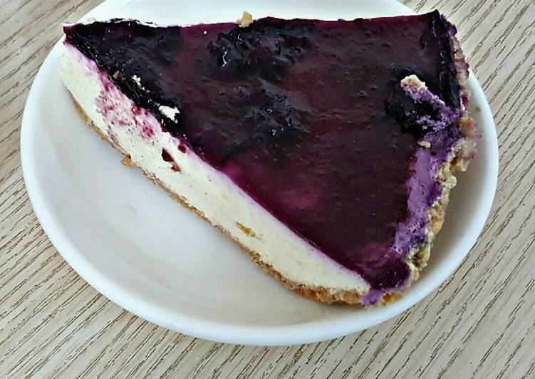 bahan dan cara membuat Blueberry Cheesecake