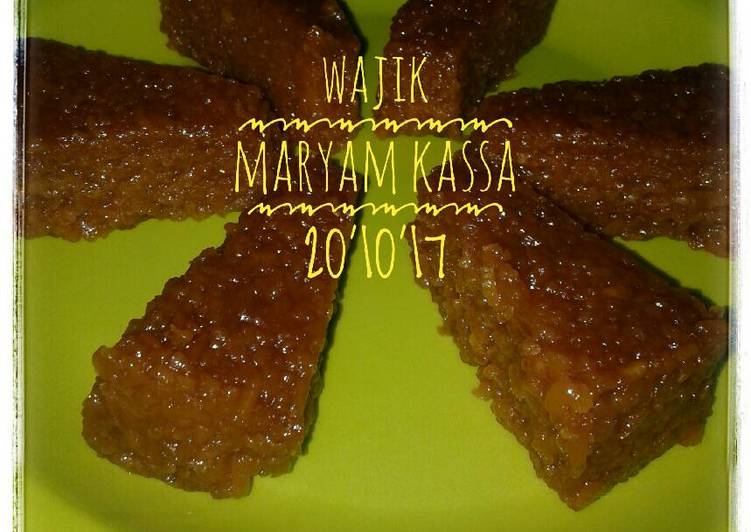 Resep Wajik Oleh Maryam Kassa