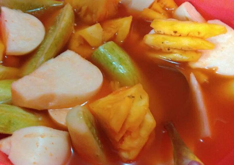 resep lengkap untuk Asinan Buah Bogor