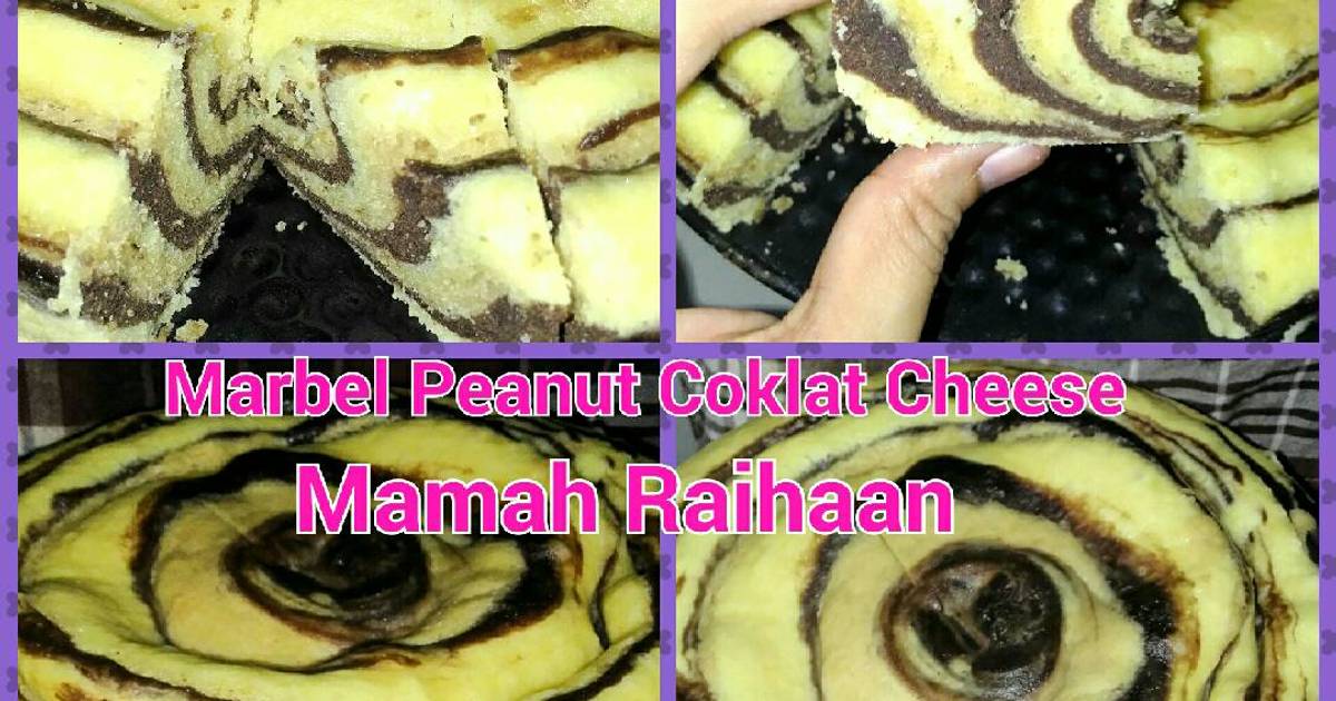 Resep MARBEL PEANUT COKLAT CHEESE CAKE Mamah Raihaan Resep MARBEL PEANUT COKLAT CHEESE CAKE Mamah Raihaan