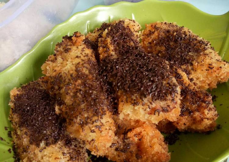 resep masakan Nugget pisang raja toping coklat ala² ?? Lianda zhie