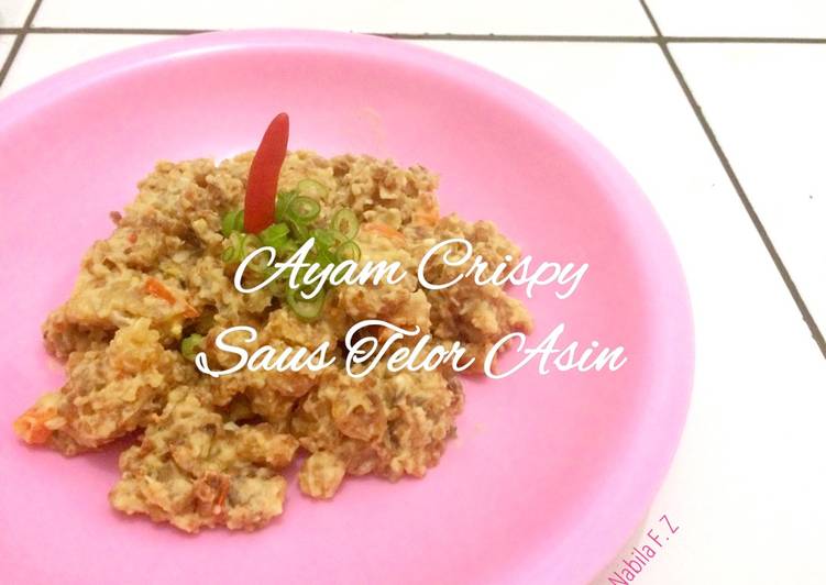 resep makanan Ayam Crispy Saus Telur Asin: Pedas Gurih (Mudah dan Lezat)