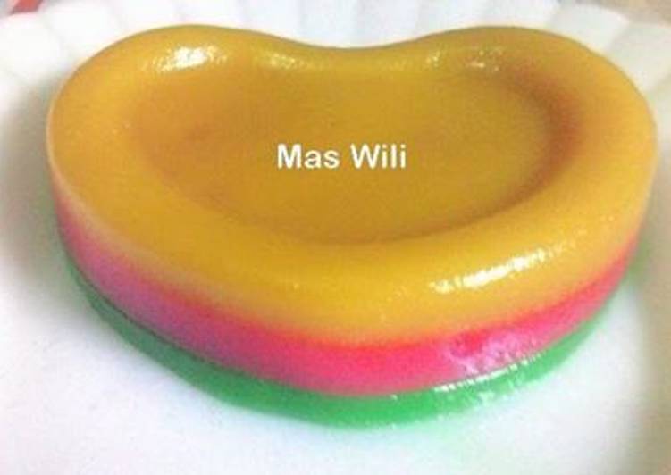 resep Kue Lapis Rainbow (Love)