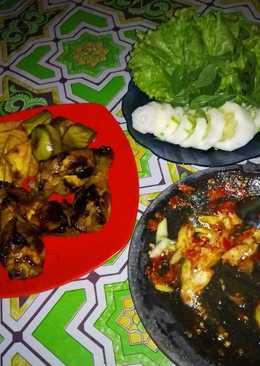 Ayam bakar madu teflon sambal mangga.. no ribet