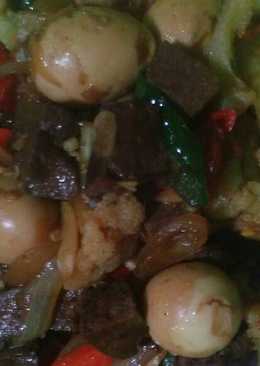 Oseng2 simple hati dan telur puyuh