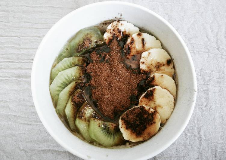 gambar untuk cara membuat Oatmeal with Cocoa Powder and Honey