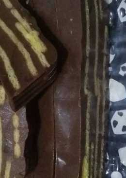 Puding Coklat Lapis Biskuit