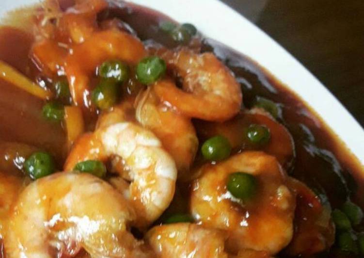 resep lengkap untuk Udang Asam Manis Pedas