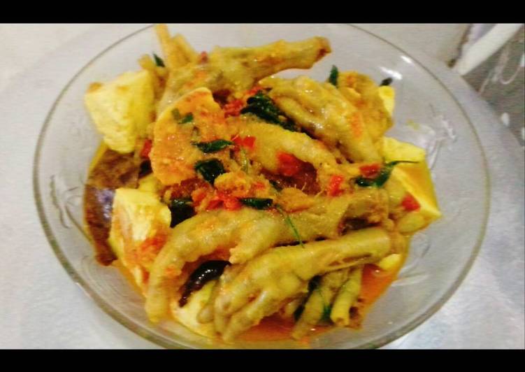 Resep Ceker pedas tahu kuning Kiriman dari Anindy