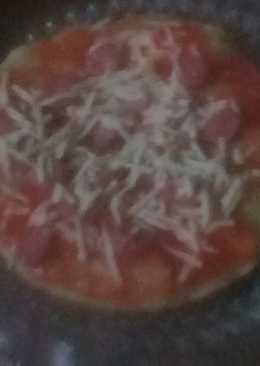 Pizza sosis keju