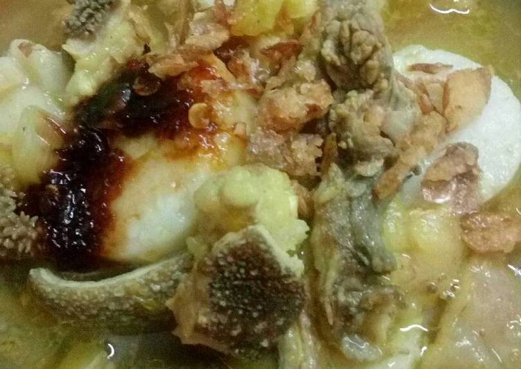 Resep Lontong soto babat praktis