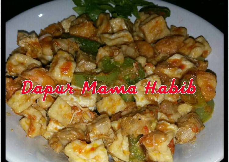 resep masakan Oseng Udang Tahu Tempe Cabai Hijau