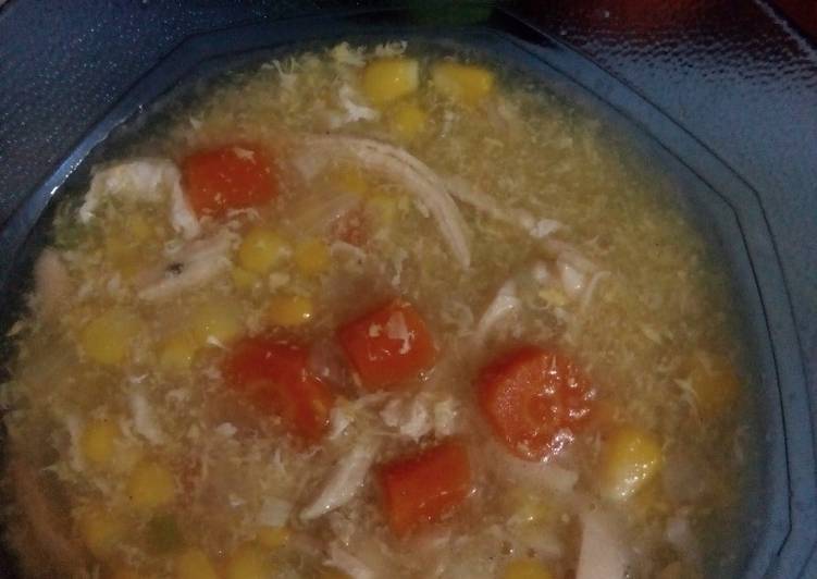gambar untuk cara membuat Sup ayam jagung