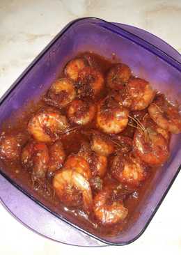 Udang tumis pedas manis