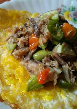 Cettosagope (Ceplok telur tongkol sambal goreng pete)