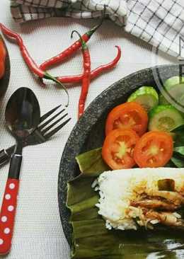 Nasi Bakar Teri Cumi Pete